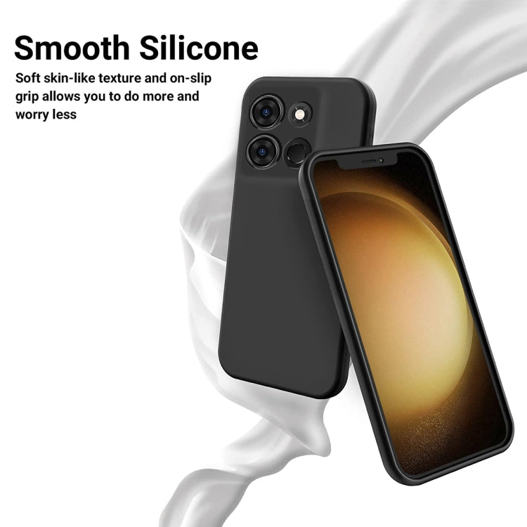 For Infinix Smart 7 African Pure Color Liquid Silicone Shockproof Phone Case