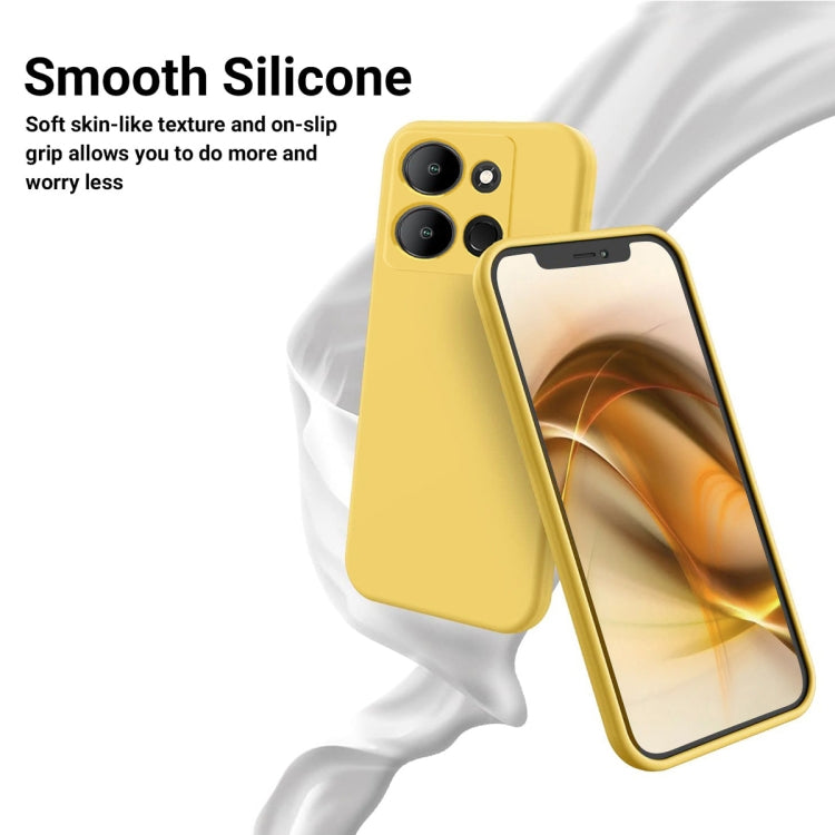 For Infinix Smart 7 India Pure Color Liquid Silicone Shockproof Phone Case