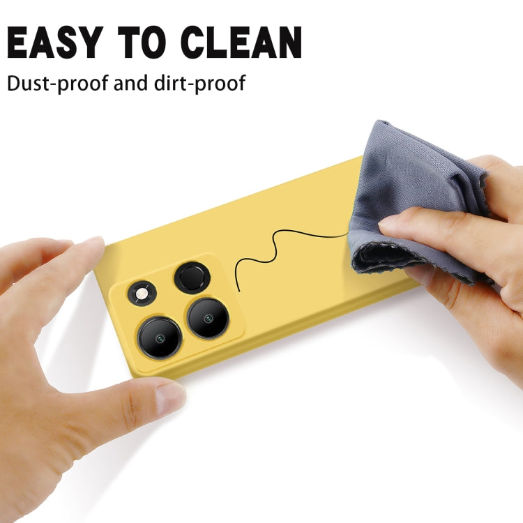 For Infinix Smart 7 India Pure Color Liquid Silicone Shockproof Phone Case