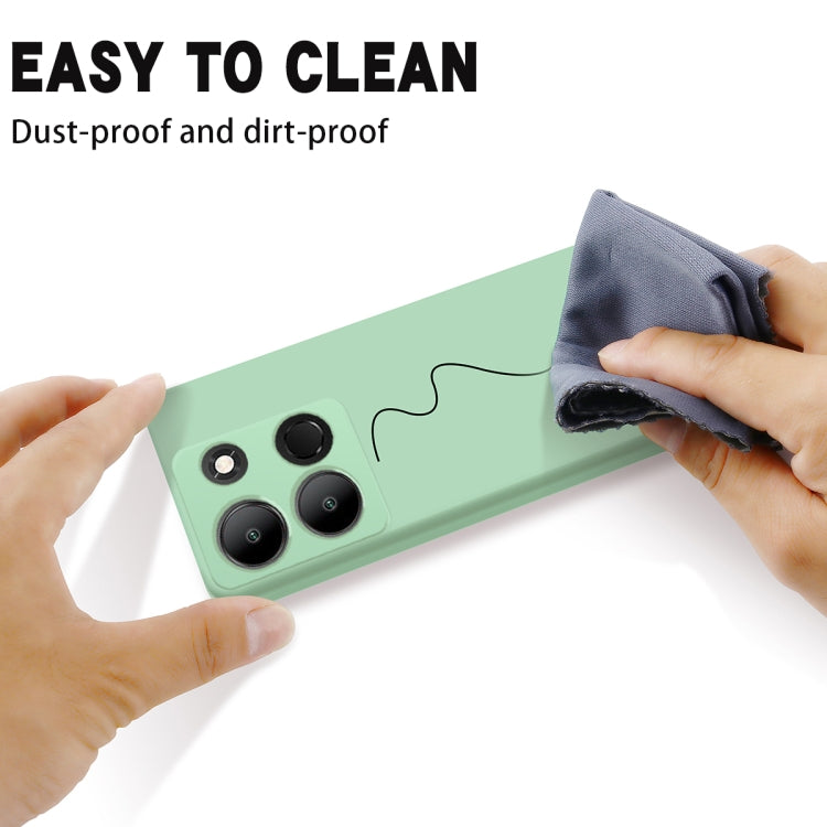 For Infinix Smart 7 India Pure Color Liquid Silicone Shockproof Phone Case