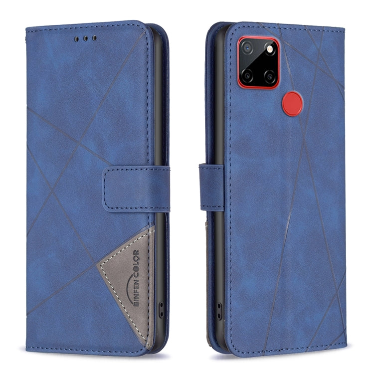 For Nokia C12 Magnetic Buckle Rhombus Texture Leather Phone Case