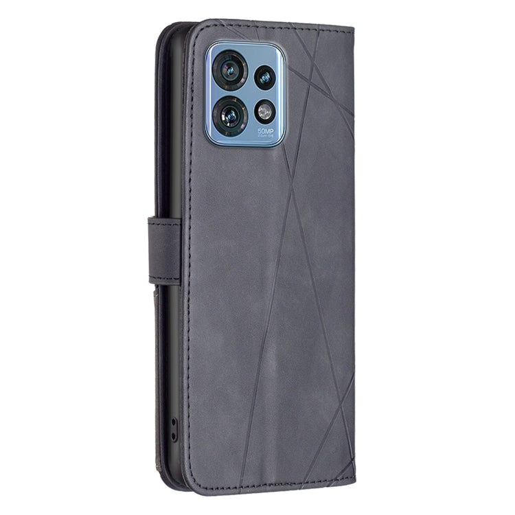 For Motorola Edge 40 Pro 5G / Moto X40 / X40 Pro Magnetic Buckle Rhombus Texture Leather Phone Case