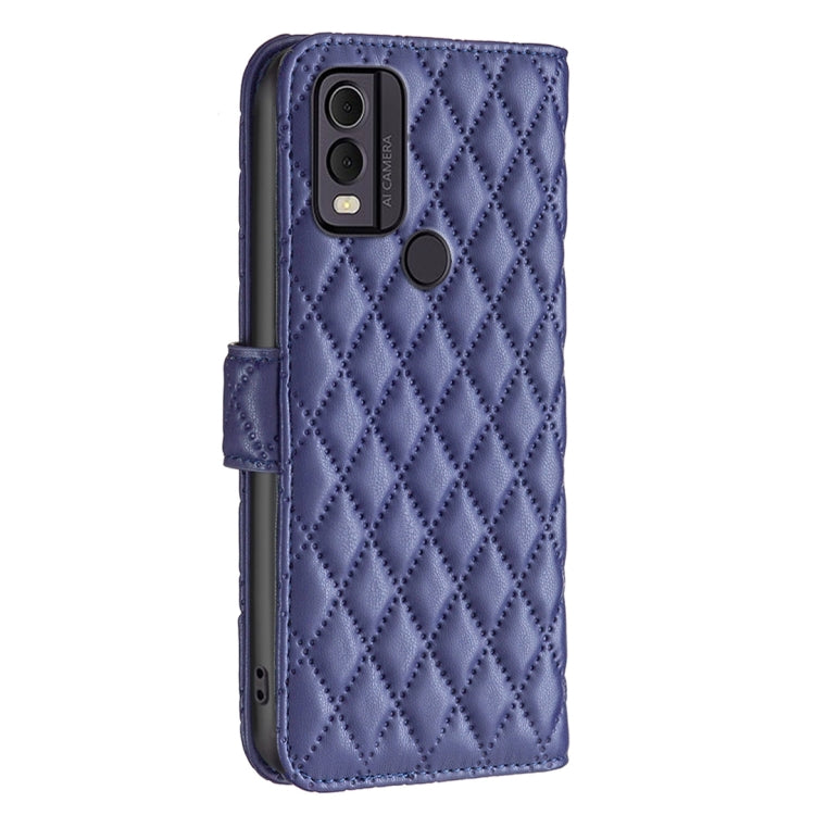 For Nokia C22 Diamond Lattice Wallet Flip Leather Phone Case