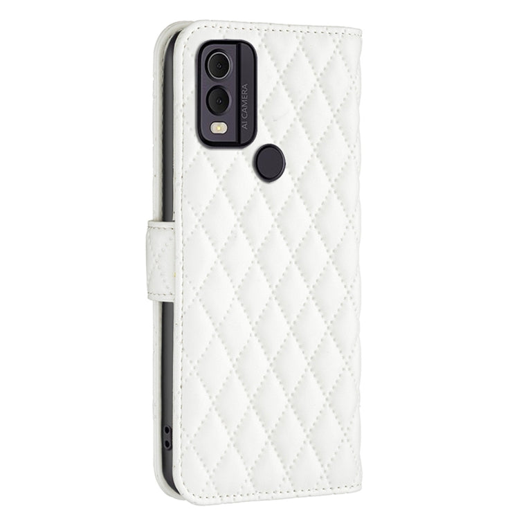 For Nokia C22 Diamond Lattice Wallet Flip Leather Phone Case