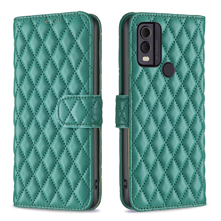 For Nokia C22 Diamond Lattice Wallet Flip Leather Phone Case