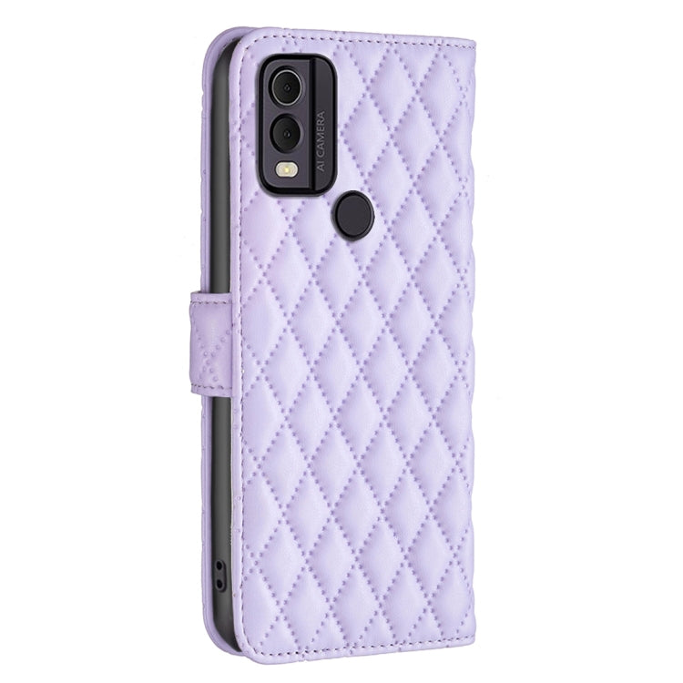 For Nokia C22 Diamond Lattice Wallet Flip Leather Phone Case