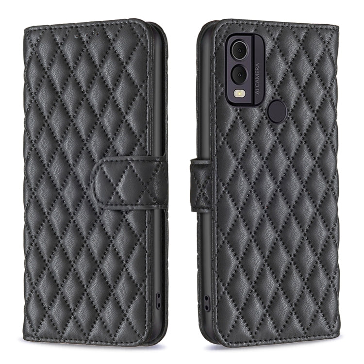 For Nokia C22 Diamond Lattice Wallet Flip Leather Phone Case