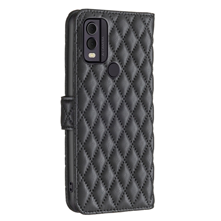 For Nokia C22 Diamond Lattice Wallet Flip Leather Phone Case
