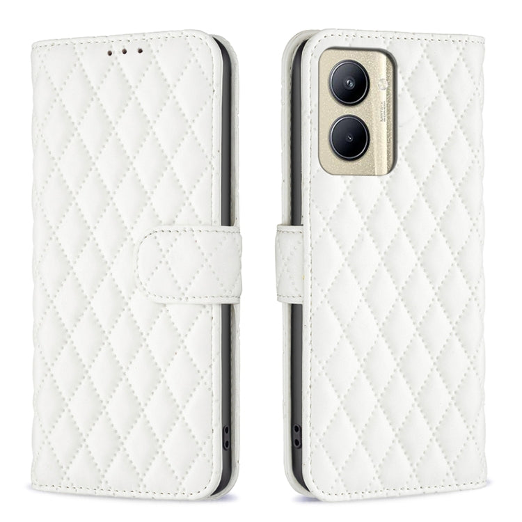 For Realme C33 Diamond Lattice Wallet Flip Leather Phone Case
