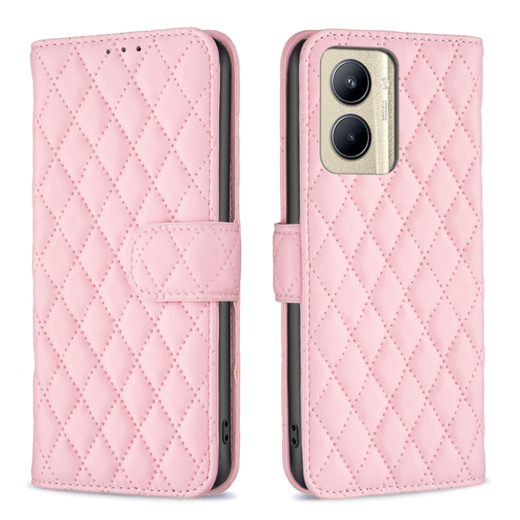 For Realme C33 Diamond Lattice Wallet Flip Leather Phone Case