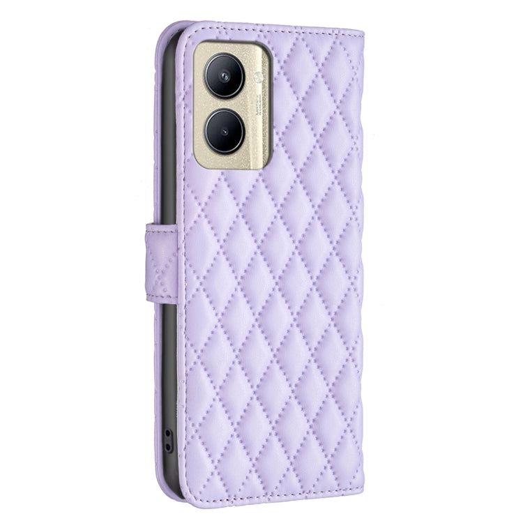 For Realme C33 Diamond Lattice Wallet Flip Leather Phone Case