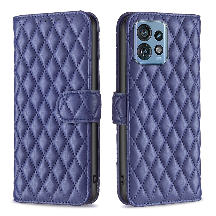 For Motorola Edge 40 Pro 5G / Moto X40 / X40 Pro Diamond Lattice Wallet Flip Leather Phone Case