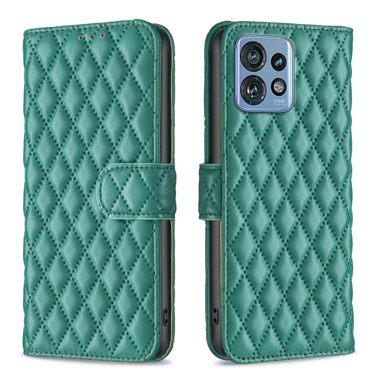 For Motorola Edge 40 Pro 5G / Moto X40 / X40 Pro Diamond Lattice Wallet Flip Leather Phone Case