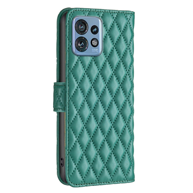 For Motorola Edge 40 Pro 5G / Moto X40 / X40 Pro Diamond Lattice Wallet Flip Leather Phone Case