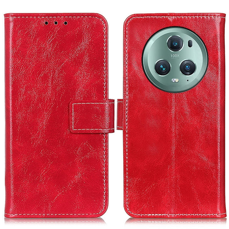 For Honor Magic5 Pro Retro Crazy Horse Texture Flip Leather Phone Case
