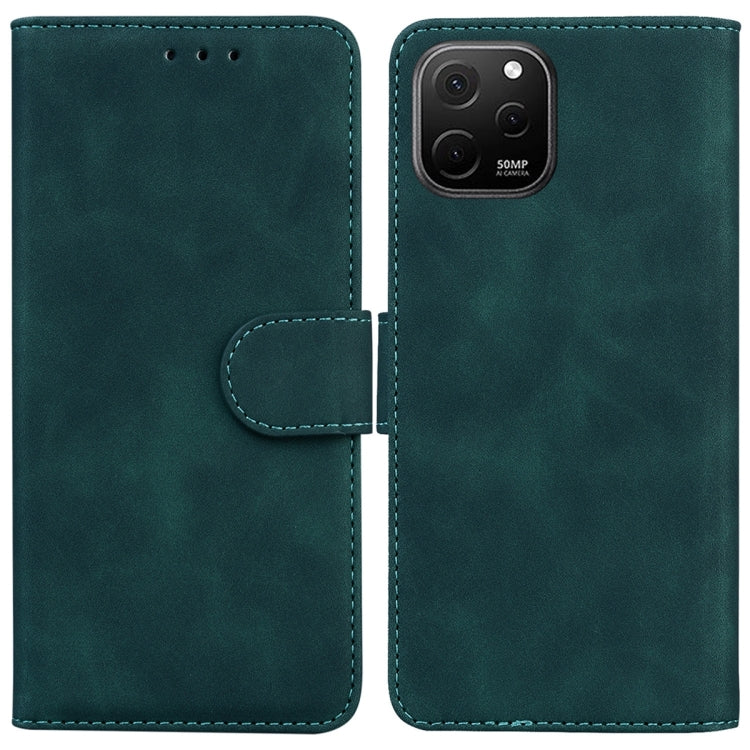 For Huawei nova Y61 / Enjoy 50z Skin Feel Pure Color Flip Leather Phone Case