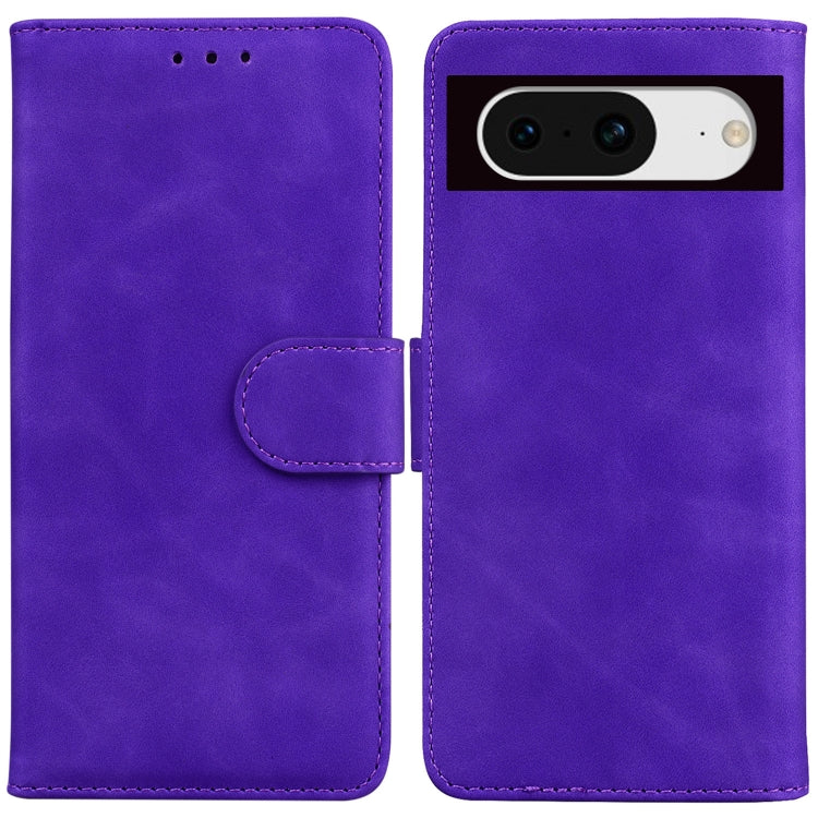 For Google Pixel 8 Skin Feel Pure Color Flip Leather Phone Case