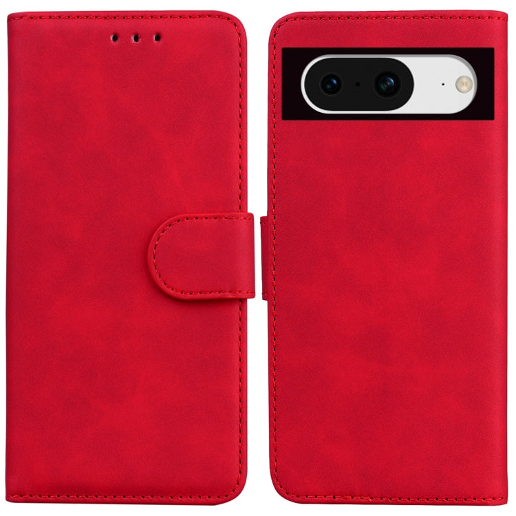 For Google Pixel 8 Skin Feel Pure Color Flip Leather Phone Case