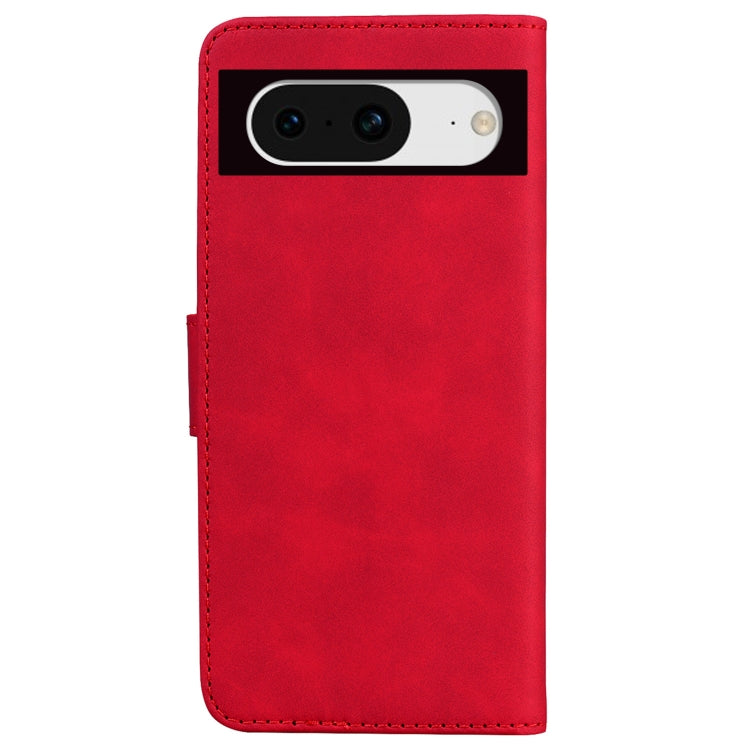 For Google Pixel 8 Skin Feel Pure Color Flip Leather Phone Case