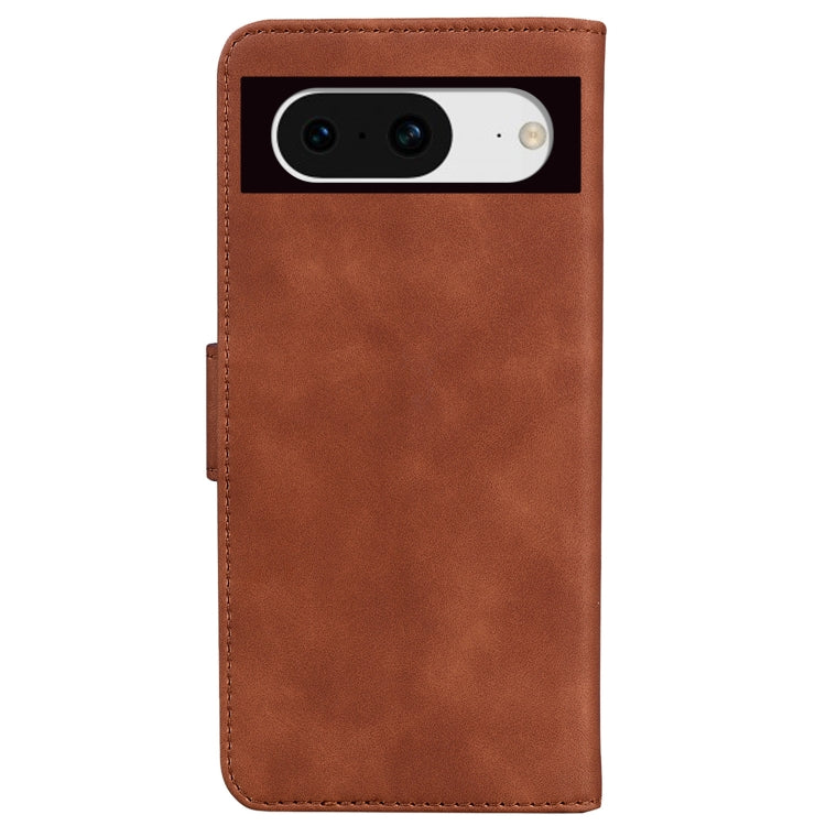 For Google Pixel 8 Skin Feel Pure Color Flip Leather Phone Case