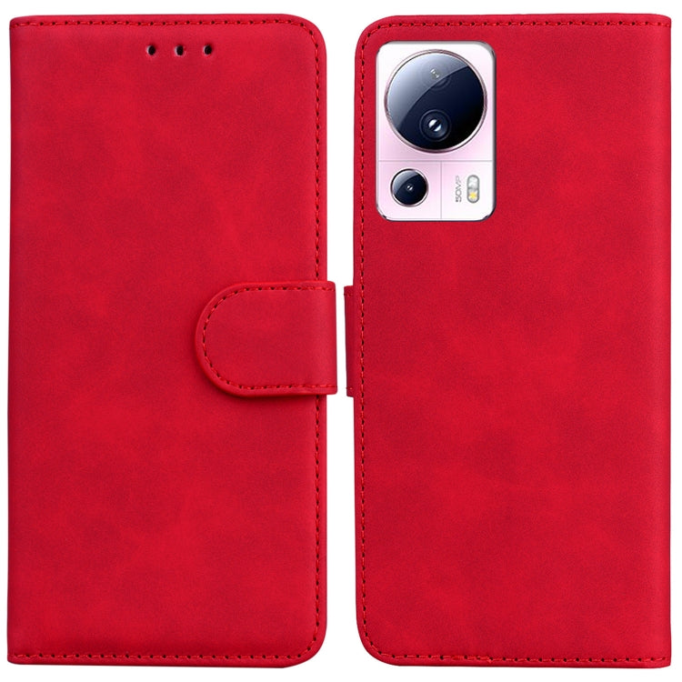 For Xiaomi 13 Lite / Civi 2 Skin Feel Pure Color Flip Leather Phone Case