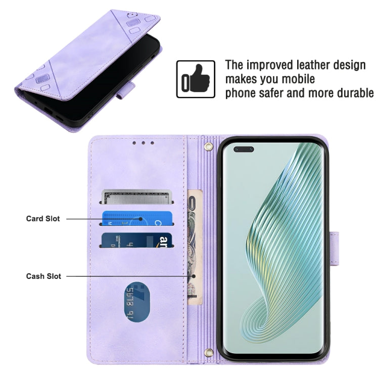 For Honor Magic5 Pro Skin-feel Embossed Leather Phone Case