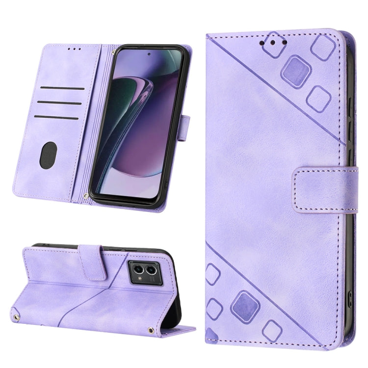 For Motorola Moto G Stylus 5G 2023 Skin-feel Embossed Leather Phone Case