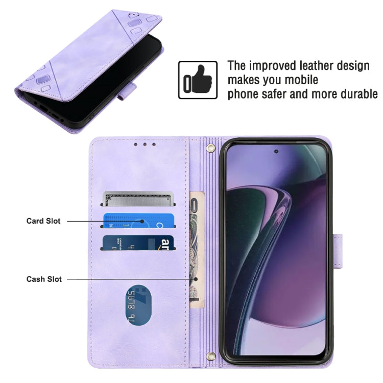 For Motorola Moto G Stylus 5G 2023 Skin-feel Embossed Leather Phone Case