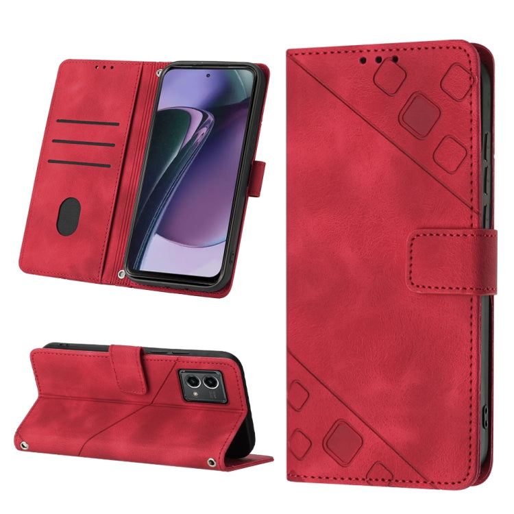 For Motorola Moto G Stylus 5G 2023 Skin-feel Embossed Leather Phone Case