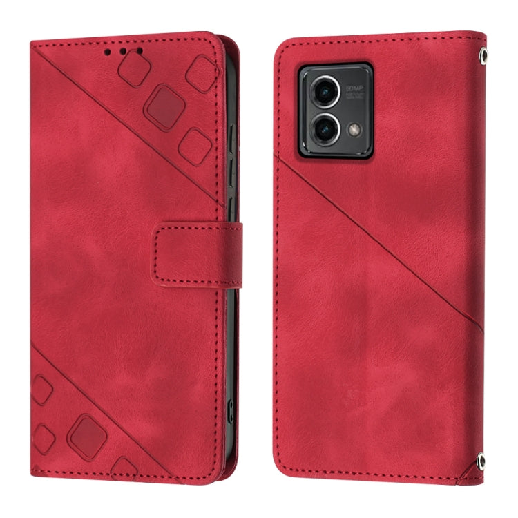 For Motorola Moto G Stylus 5G 2023 Skin-feel Embossed Leather Phone Case