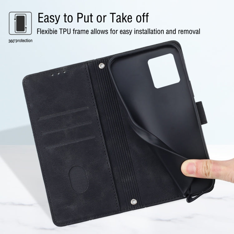 For Motorola Moto G Stylus 5G 2023 Skin-feel Embossed Leather Phone Case