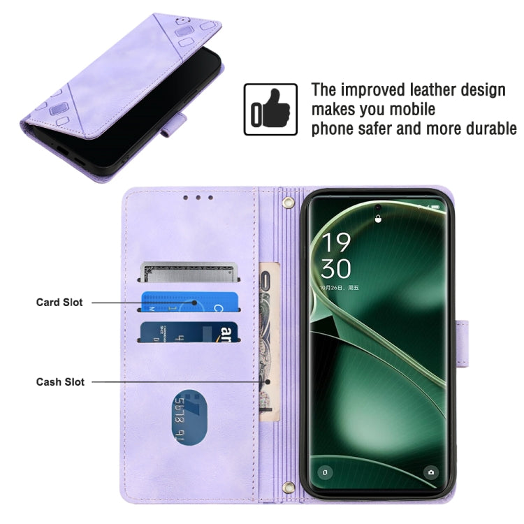 For OPPO Find X6 Skin-feel Embossed Leather Phone Case