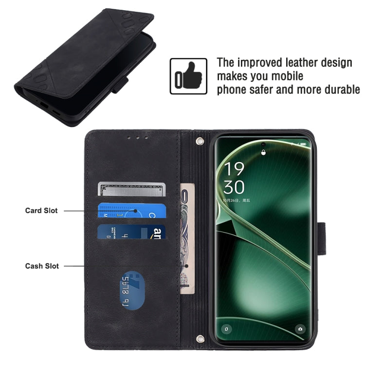 For OPPO Find X6 Skin-feel Embossed Leather Phone Case