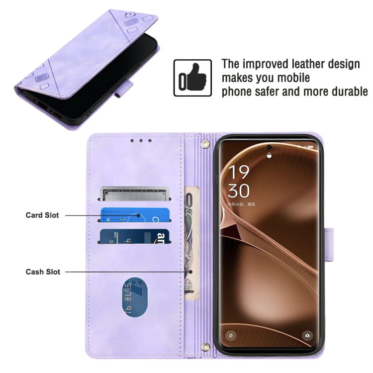 For OPPO Find X6 Pro Skin-feel Embossed Leather Phone Case