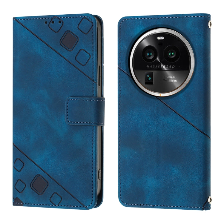 For OPPO Find X6 Pro Skin-feel Embossed Leather Phone Case