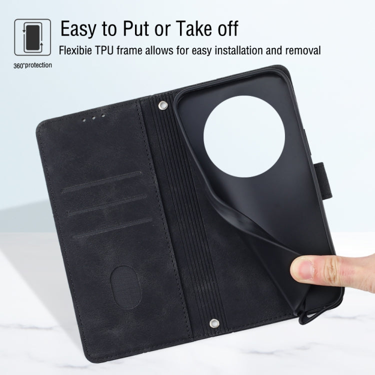 For OPPO Find X6 Pro Skin-feel Embossed Leather Phone Case