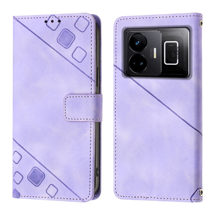 For Realme GT Neo 5 5G / GT3 Skin-feel Embossed Leather Phone Case
