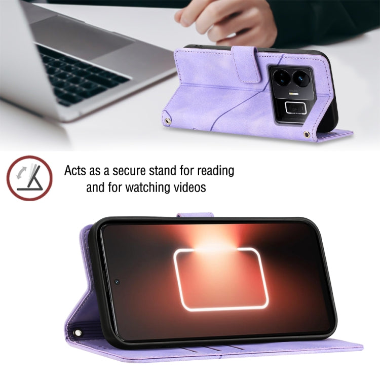 For Realme GT Neo 5 5G / GT3 Skin-feel Embossed Leather Phone Case