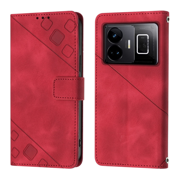 For Realme GT Neo 5 5G / GT3 Skin-feel Embossed Leather Phone Case