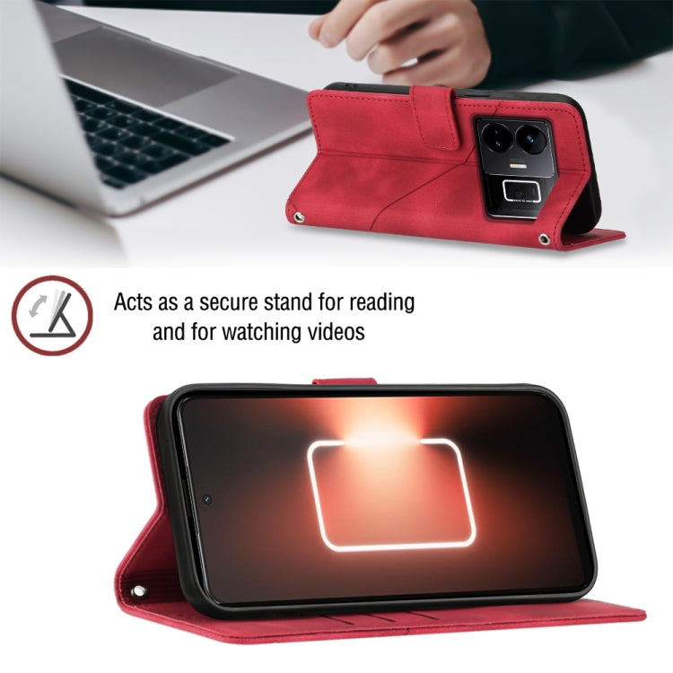 For Realme GT Neo 5 5G / GT3 Skin-feel Embossed Leather Phone Case