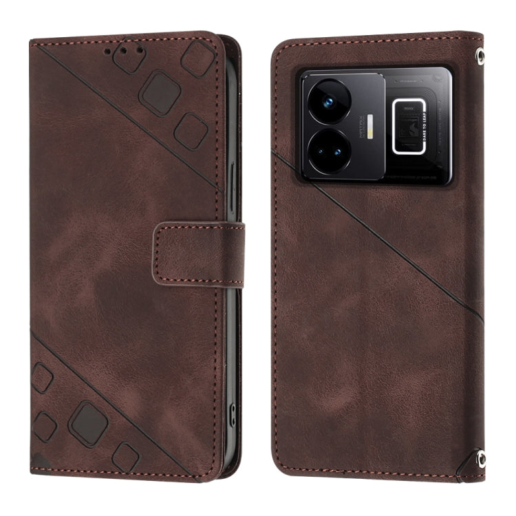 For Realme GT Neo 5 5G / GT3 Skin-feel Embossed Leather Phone Case