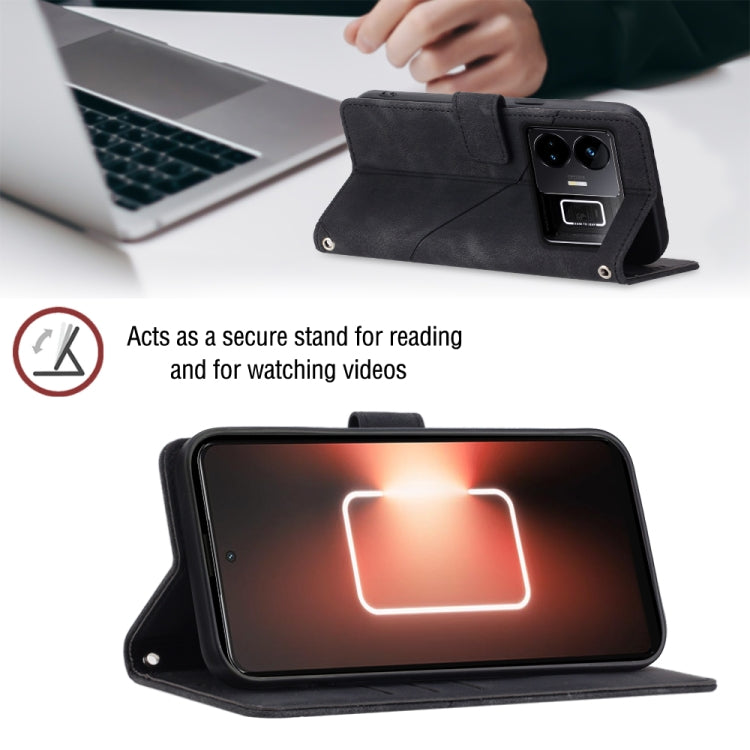 For Realme GT Neo 5 5G / GT3 Skin-feel Embossed Leather Phone Case