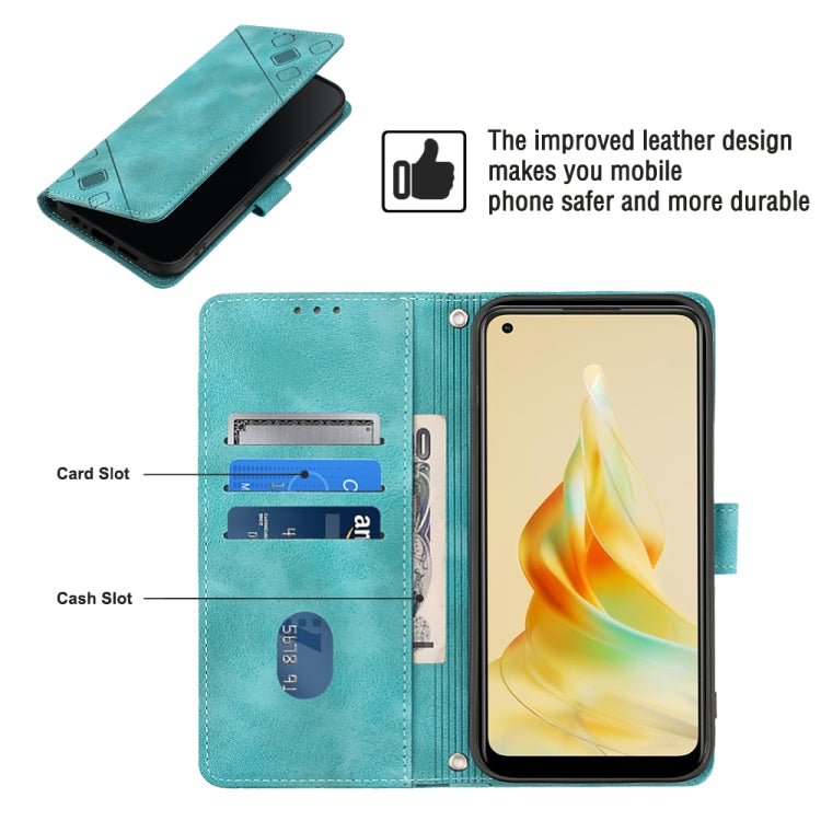 For OPPO Reno8 T 4G Foreign Skin-feel Embossed Leather Phone Case