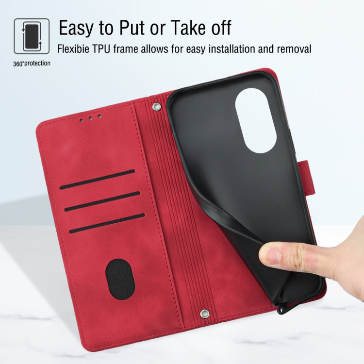 For OPPO Reno8 T 4G Foreign Skin-feel Embossed Leather Phone Case