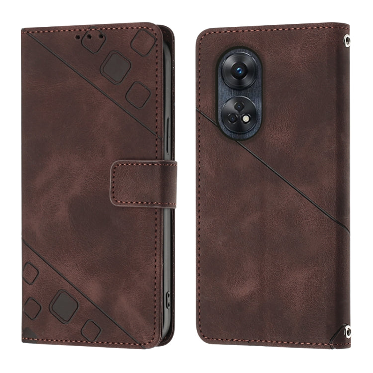 For OPPO Reno8 T 4G Foreign Skin-feel Embossed Leather Phone Case