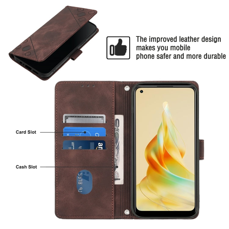 For OPPO Reno8 T 4G Foreign Skin-feel Embossed Leather Phone Case