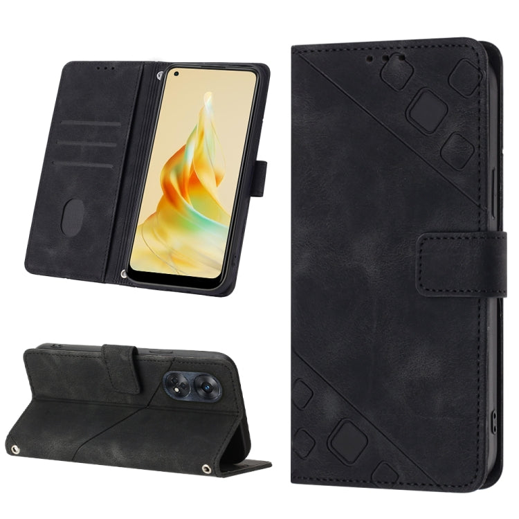 For OPPO Reno8 T 4G Foreign Skin-feel Embossed Leather Phone Case