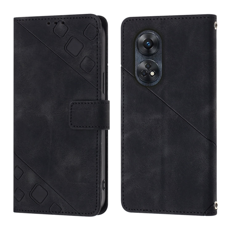 For OPPO Reno8 T 4G Foreign Skin-feel Embossed Leather Phone Case