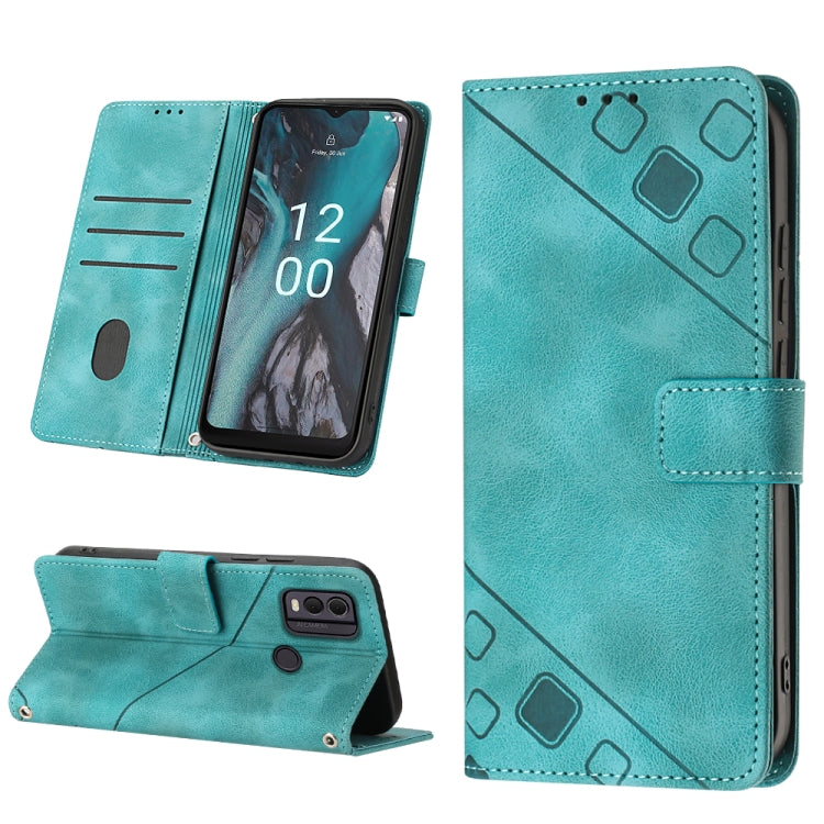For Nokia C22 Skin-feel Embossed Leather Phone Case