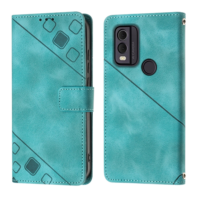 For Nokia C22 Skin-feel Embossed Leather Phone Case